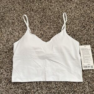 Lululemon Align Cropped Cami Tank Top (White)